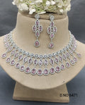 Cz Ad Necklace Rodium Sku 6471 rchiecreation