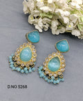 Polki  Earring Mehndi Sku- 5286 E3 rchiecreation