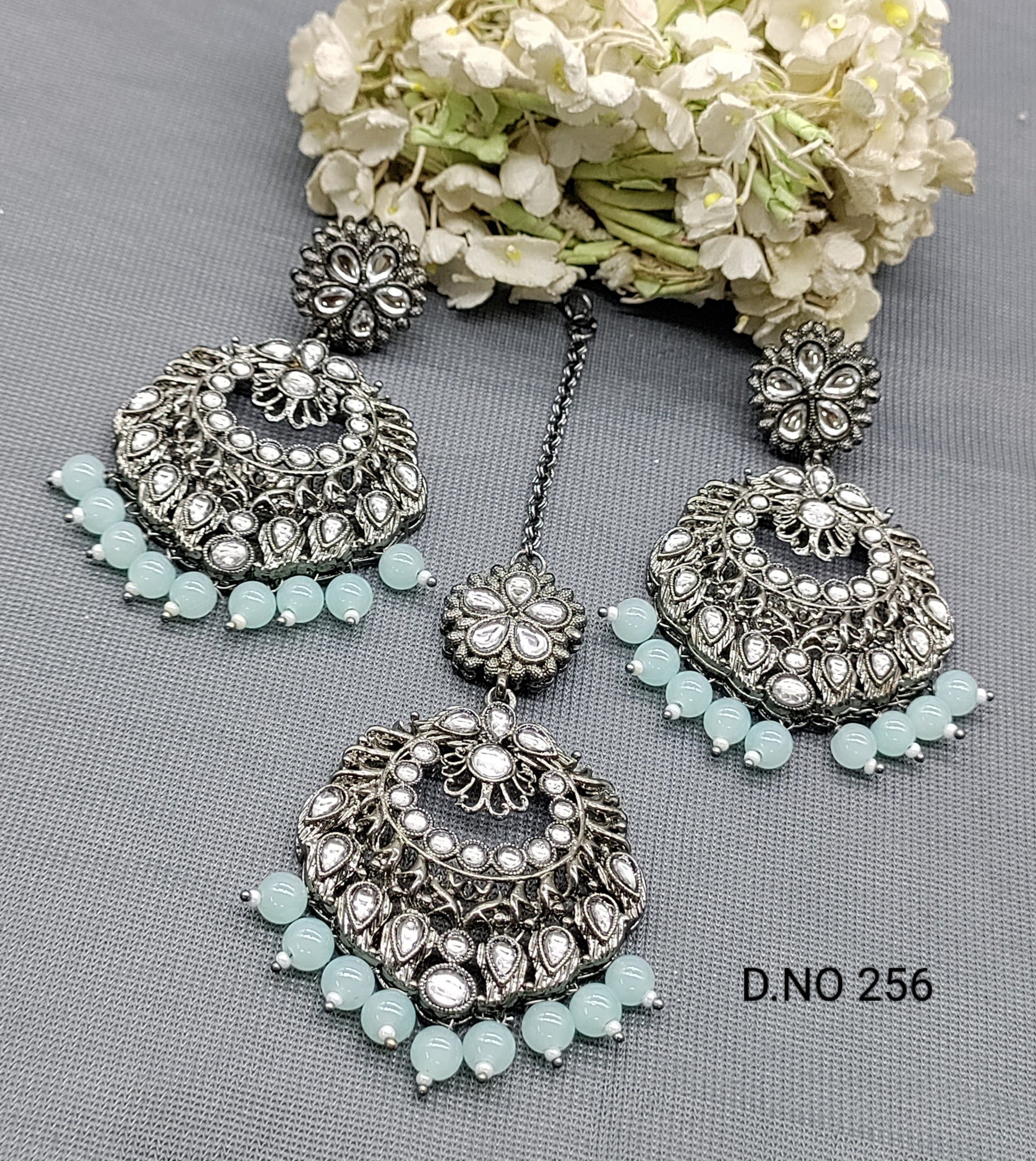Kundan Victorian Earring & Tica Sku 256 rchiecreation