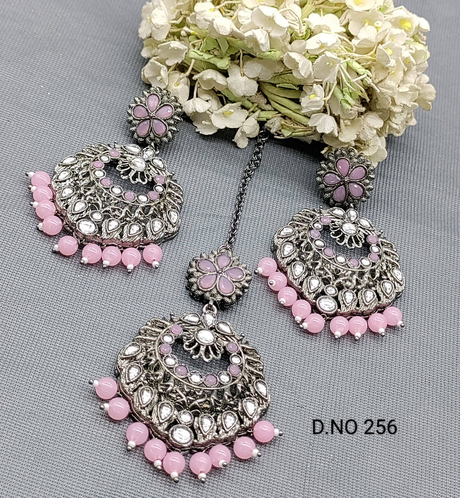 Kundan Victorian Earring & Tica Sku 256 rchiecreation