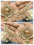 Polki Mehandi Bahubali Earring Sku 2011 rchiecreation