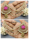 Polki Mehandi Bahubali Earring Sku 2011 rchiecreation