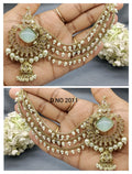 Polki Mehandi Bahubali Earring Sku 2011 rchiecreation