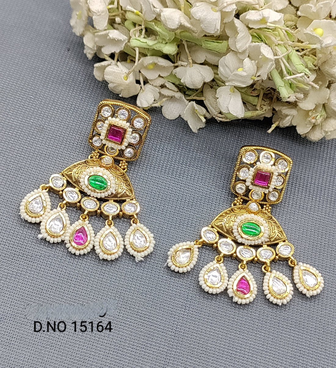 Antique Golden Earring Sku 15164 rchiecreation