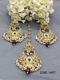 Polki Earring And Tica Mehandi Sku 1497 rchiecreation