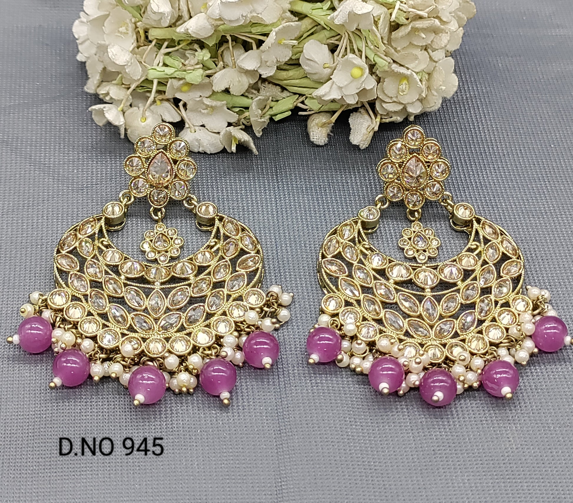 Polki Mehandi Earing Sku-945 E1 rchiecreation