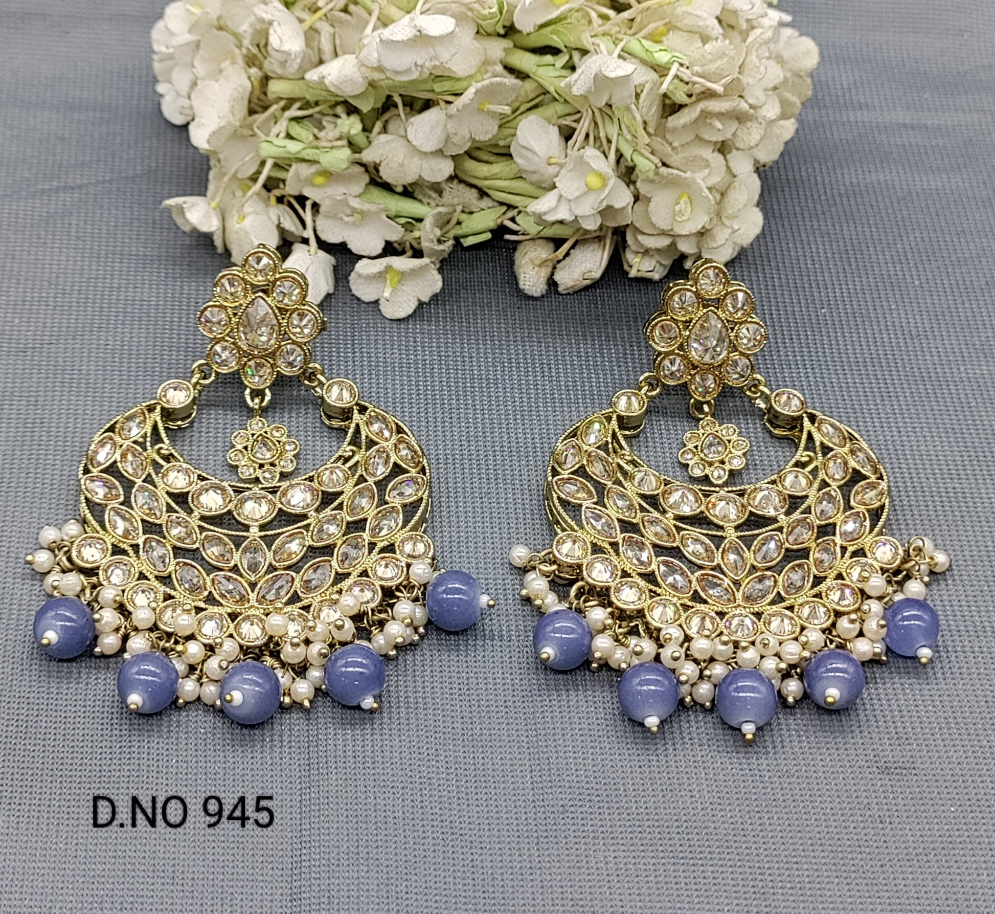 Polki Mehandi Earing Sku-945 E1 rchiecreation