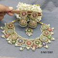 Polki Necklace Mehndi Set Sku 5381 B2 rchiecreation