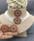 Mehandi Polki Choker Necklace SKU-6441 B1 rchiecreation