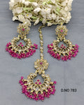 Polki Earring & Tica Mehndi Sku 783 A2 rchiecreation