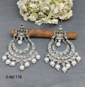 Kundan Rodium Earring Sku 178 rchiecreation