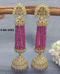 Polki Earring Mehndi Sku 2053 A1 rchiecreation