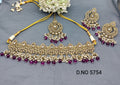 Polki Necklace Mehndi Set Sku-5754 B2 rchiecreation