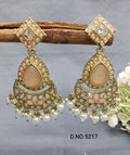 Polki Earring Mehndi Sku - 5217 A2 rchiecreation