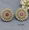 Polki Mehandi Top & Stud Earrings Sku 2059 rchiecreation