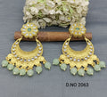 Antique Golden Kundan Earrings Sku 2063 rchiecreation
