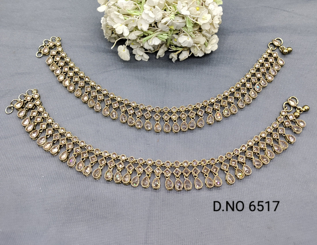 Polki Mehandi Flexible Anklet/Payal 6517 rchiecreation