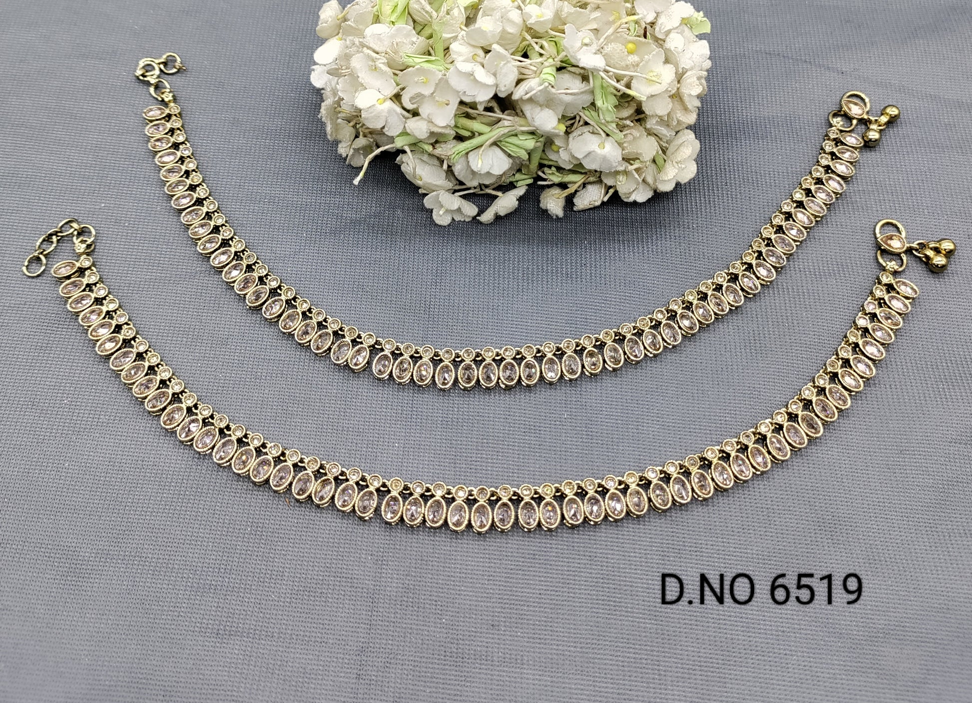 Polki Mehandi Flexible Anklet/Payal Sku 6519 rchiecreation