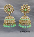 Polki Mehandi Jhumki Earring Sku 2038 rchiecreation