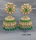 Polki Mehandi Jhumki Earring Sku 2038 rchiecreation