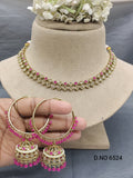 Polki Mehandi Necklace Set Sku 6524 rchiecreation