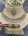 Polki Mehandi Necklace Set Sku 6515 rchiecreation