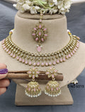 Polki Mehandi Necklace Set Sku 6515 rchiecreation
