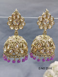 Polki Mehandi Jhumki Earring Sku 2098 rchiecreation