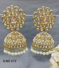 Polki Mehndi Jhumki Earring Sku 672 A4 rchiecreation
