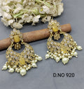Polki Earring Mehndi Sku- 920 A2 rchiecreation