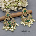 Polki Earring Mehndi Sku- 920 A2 rchiecreation