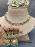 Polki Mehandi Necklace Set Sku 6524 B1 rchiecreation