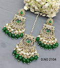 Polki Mehandi Earring & Tica Sku 2104 rchiecreation