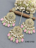 Polki Mehandi Earring & Tica Sku 2102 rchiecreation