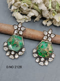 Moissanite Mehandi Earring Sku 2128 rchiecreation