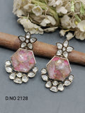 Moissanite Mehandi Earring Sku 2128 rchiecreation