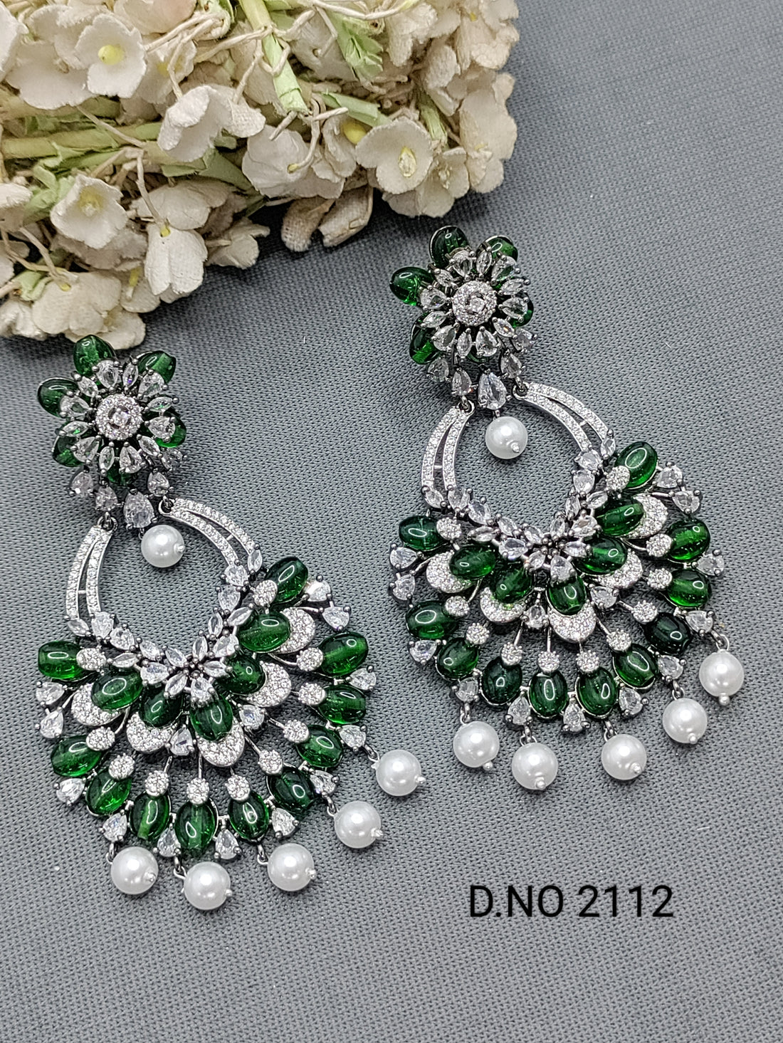 Cz Ad Victorian Earrings Sku 2112 rchiecreation