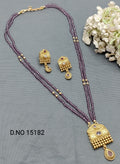 Antique golden mala Necklace Sku 15182 rchiecreation