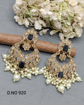 Polki Earring Mehndi Sku- 920 A2 rchiecreation