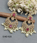 Polki Earring Mehndi Sku- 920 A2 rchiecreation
