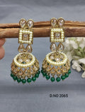 Polki Mehandi Jhumki Earrings Sku 2065 rchiecreation