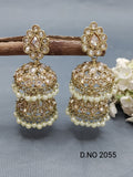 Polki Mehandi Jhumki Earring Sku 2055 rchiecreation