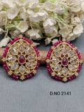 Polki Mehandi top & Stud Earring Sku 2141 rchiecreation