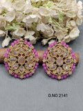 Polki Mehandi top & Stud Earring Sku 2141 rchiecreation