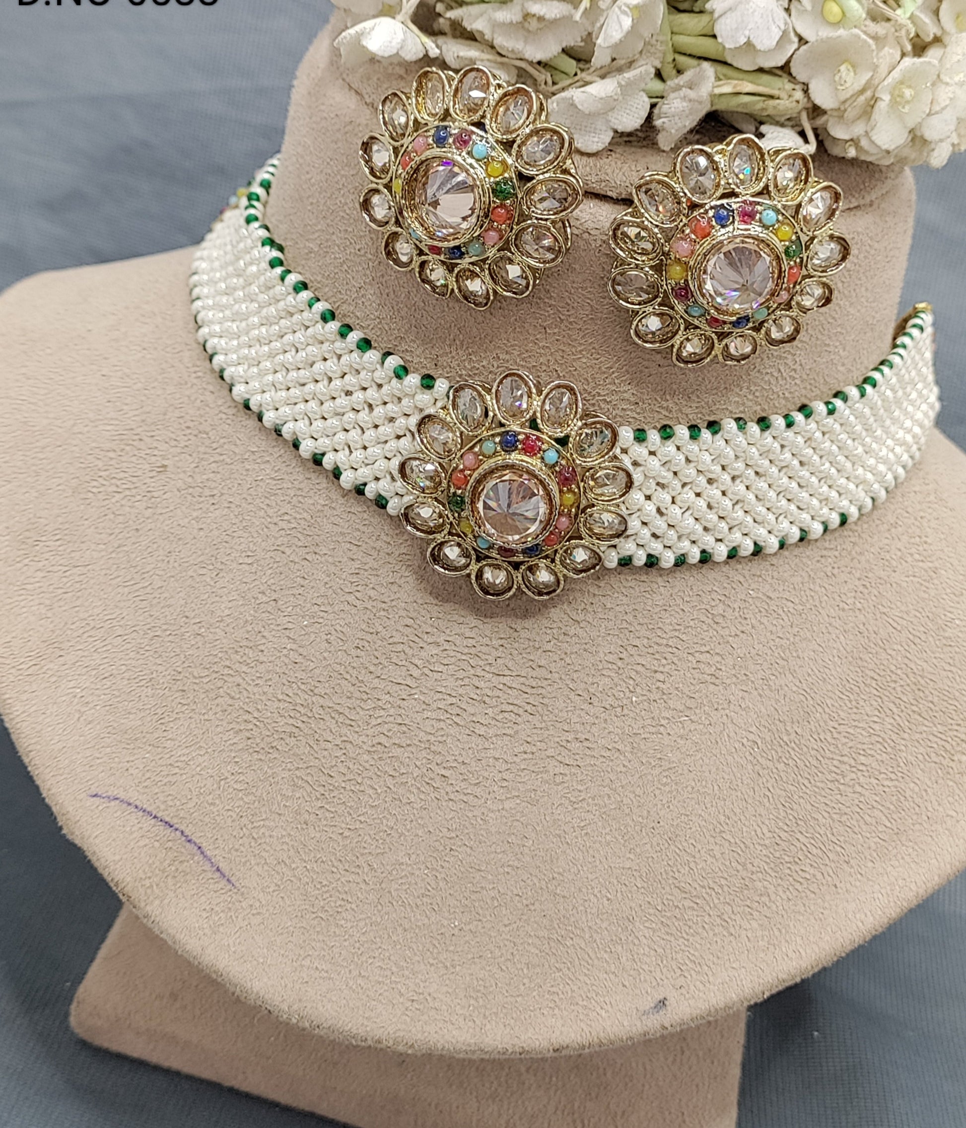 Polki Mehandi chokar Necklace Sku 6583 rchiecreation