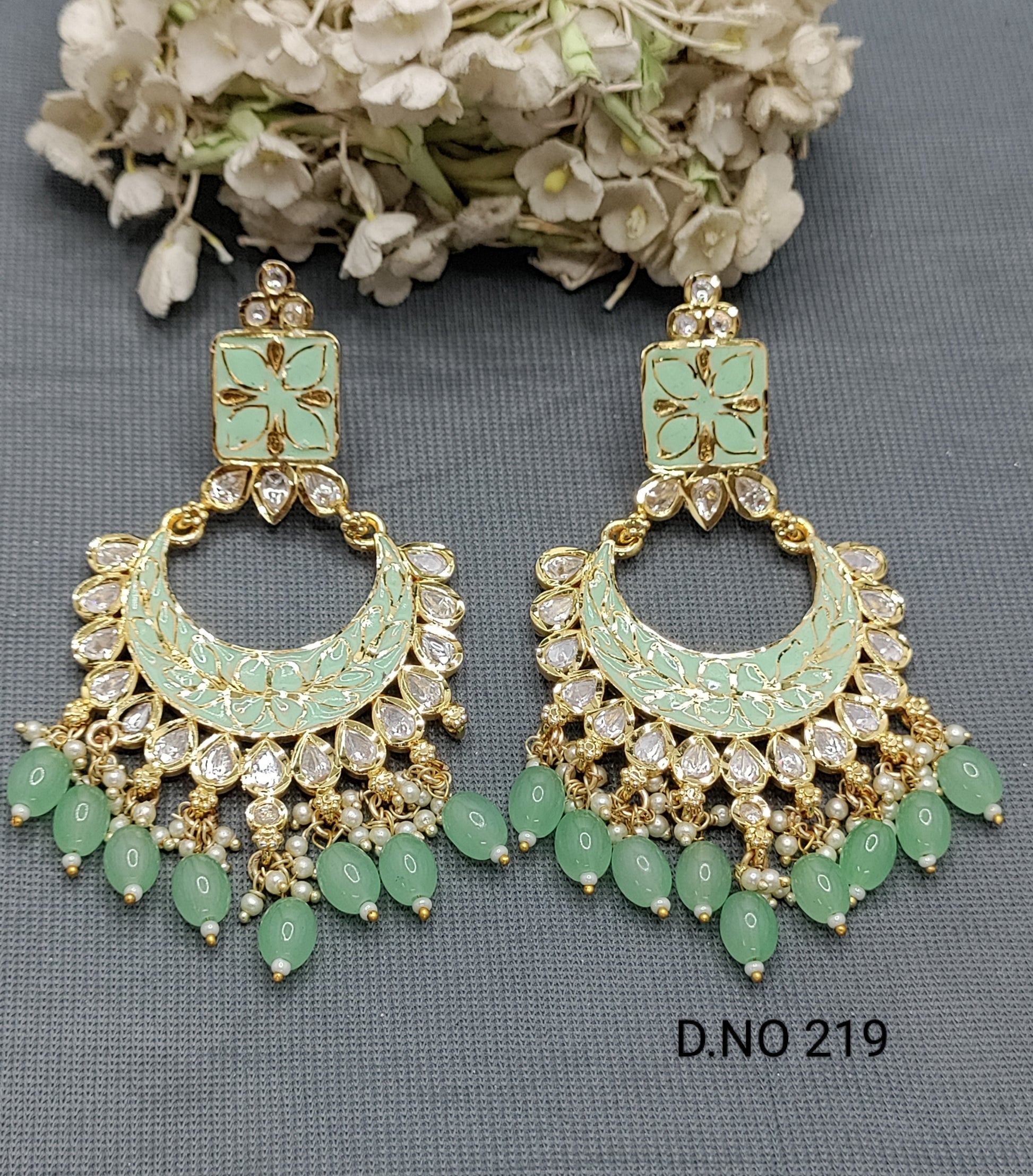 Tiyani Kundan Earring Sku-219 D2 rchiecreation