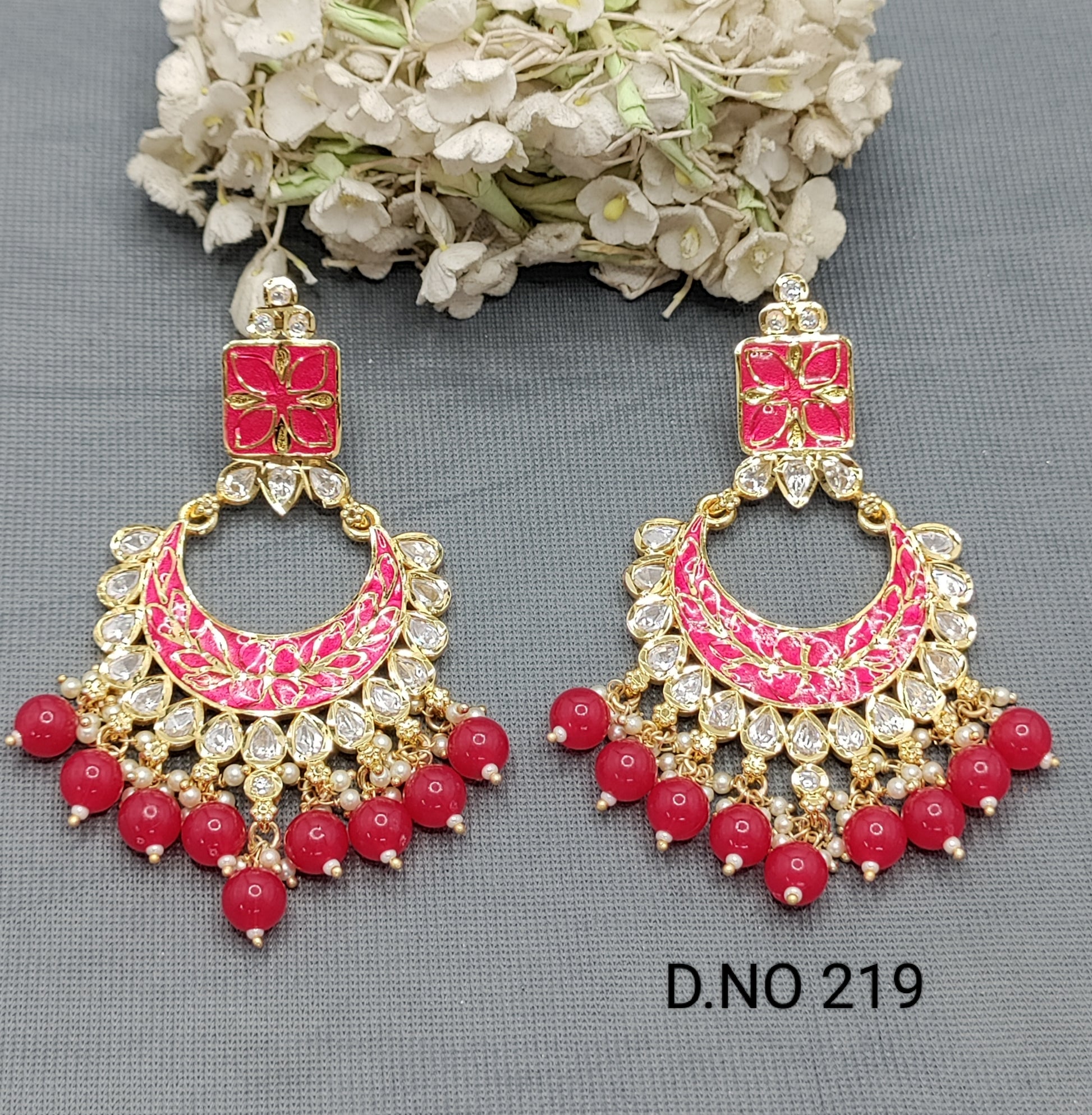 Tiyani Kundan Earring Sku-219 D2 rchiecreation