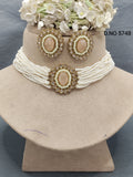 Polki Choker Mehandi Necklace Set Sku 5748 B1 rchiecreation