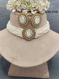Polki Choker Mehandi Necklace Set Sku 5748 B1 rchiecreation