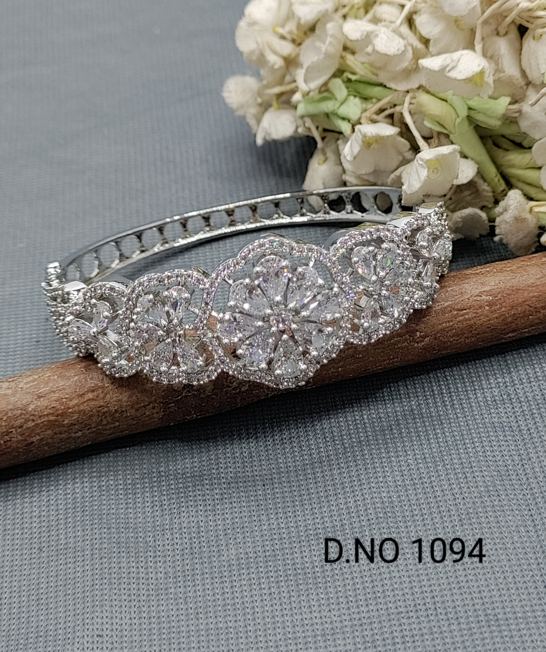 Cz ad Rodium Openable kada Sku 1094 rchiecreation